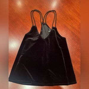 Snap Black Velvet Cami Top